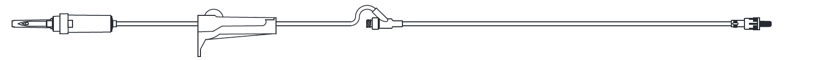 IV Admin Set, 10 Drops Per mL, 83" Length, 17 mL Priming Volume, Non-Vented, Roller Clamp, 1 AMSafe® Needle-Free Y Site, Rotating Male Luer Lock, PE Poly Pouch, 50/cs (4447600836721)