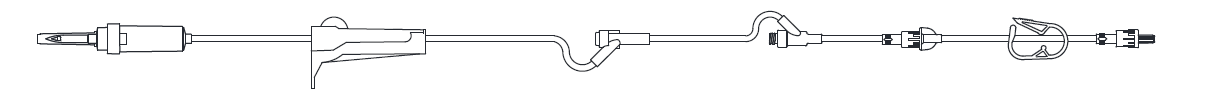 IV Admin Set, Pre-Attached Extension Set, 10 Drops Per mL, 89" Length, 16 mL Priming Volume, Non-Vented, 1 Pre-Pierced Y Site, 1 AMSafe Needle-Free Y Site with Pre-Attached Extension Set, Roberts Clamp, Rotating Male Luer Lock, PE Poly Pouch, 50/cs (4447599788145)