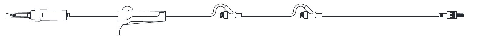 IV Admin Set, 15 Drops Per mL, 105" Length, 21mL Priming Volume, Vented, Roller Clamp, (2) AMSafe® Needle-Free Y Sites, Rotating Male Luer Lock, PE Poly Pouch, 50/cs (4447600377969)