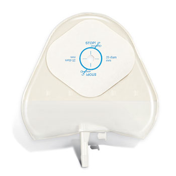 Little Ones®: One-Piece Urostomy Pouch with Cut-to-Fit Stomahesive® Flat Skin Barrier, Standard Wear, 6", 15/bx (4576461160561)