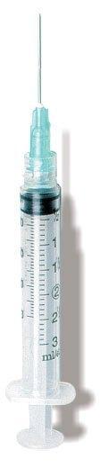 Syringe & Needle, Luer Slip, 3cc, Low Dead Space Plunger, 100/bx (4422881345649)