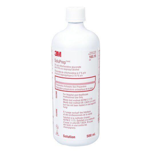 3M™ SoluPrep™ Solution (2% w/v chlorhexidine gluconate and 70% v/v isopropyl alcohol), 500 ml (4447578816625)