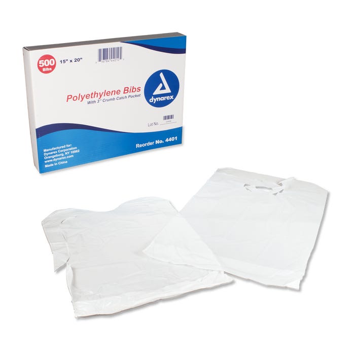 Polyethylene Bibs, 16" x 24", 500/bx