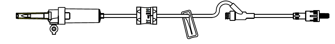 IV Admin Set, 10 Drops Per mL, One FLOWSafe™ Flow Controller, 100", One AMSafe® Needleless Injection Site, 50/cs (4447596806257)