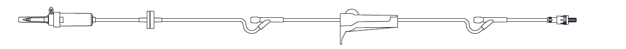 Adult Primary Piggyback IV Set, 15 Drops Per mL, 110" Length, 21 mL Priming Volume, Vented/Non-Vented, Back Check Valve, 1 Slide Clamp, 2 AMSafe® Needle-Free Y Sites, Roller Clamp, Rotating Male Luer Lock, Poly Pouch, 50/cs (4447606472817)