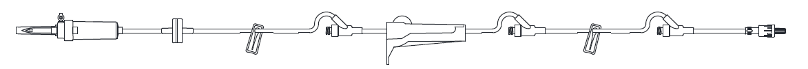 Adult Primary Piggyback IV Set, 15 Drops/mL, 110"L, 22 mL Priming Volume, Vented/ Non-Vented, Back Check Valve, 1 Slide Clamp, 3 AMSafe® Needle-Free Y Sites, Roller Clamp, Rotating Male Luer Lock, Tyvek Form Fill Seal Package, Latex Free (LF), 50/cs (4447606374513)