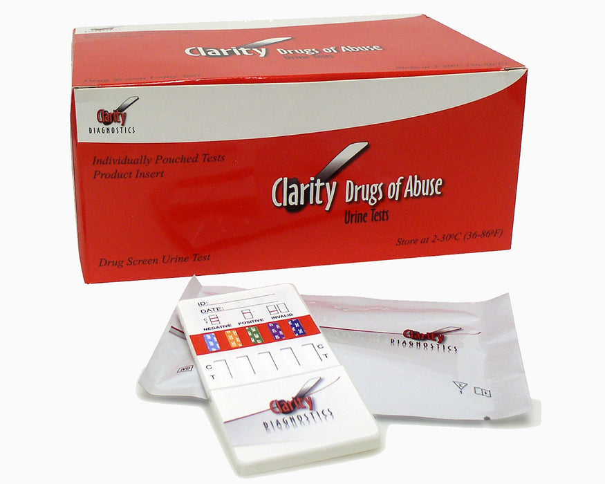 Clarity Drugs of Abuse Urine Test Panels & Single Dip Tests