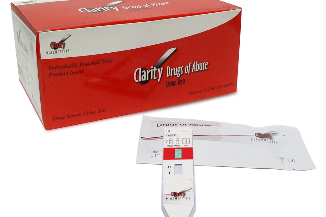 Clarity Drugs of Abuse Urine Test Panels & Single Dip Tests