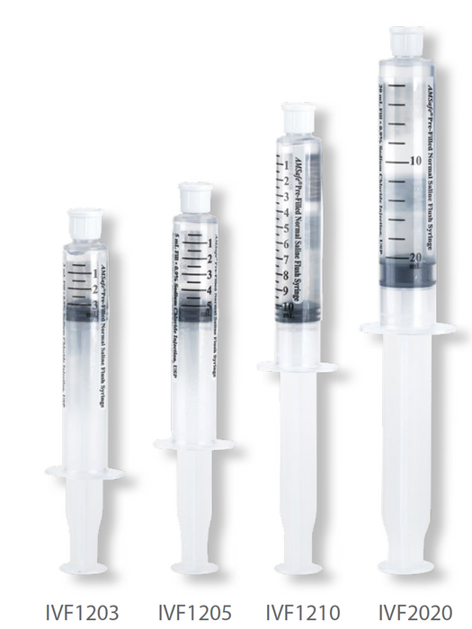 Pre-Filled Flush Syringe, Standard Dust Cover, 20ml 0.9% Sodium Chloride Fill in 20ml Syringe, 120/cs (4447597723761)