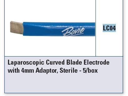 Laparoscopic Electrodes, 4mm Adaptor, Sterile, 5/bx