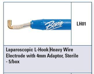 Laparoscopic Electrodes, 4mm Adaptor, Sterile, 5/bx