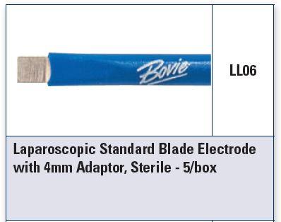 Laparoscopic Electrodes, 4mm Adaptor, Sterile, 5/bx