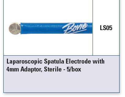 Laparoscopic Electrodes, 4mm Adaptor, Sterile, 5/bx