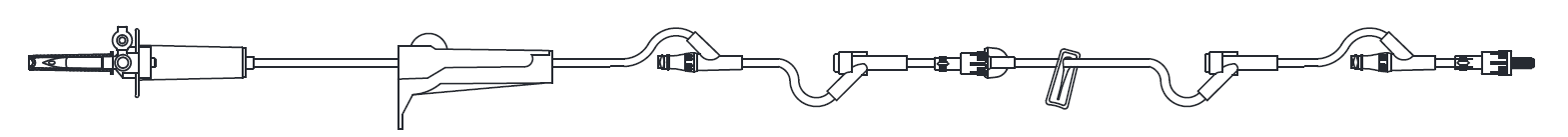 Primary Gravity IV Set, Vented/Non-Vented, Roller Clamp, MicroClave® Clear Needle-Free Y-Sites, Pre-Pierced Y-Sites, with Pre-Attached Ext Set, Slide Clamp, MicroClave® Clear Needle-Free Y-Site, Pre-Pierced Y-Site, 10 drops/ml, 104" Length, 13.4ml PV (4447599100017)