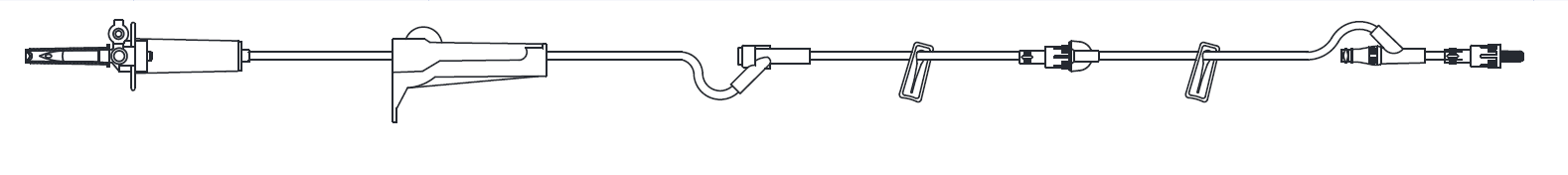 Primary Gravity IV Set, Ventilated/Unventilated, Pre-Drilled Injection Site, MicroClave® Clear Needleless Injection Site, (2) Flow Wheels, with Ext. Equipment, Rotating Male Luer Lock, 10 drops/ml, 95" Length, 50/cs (4447599034481)