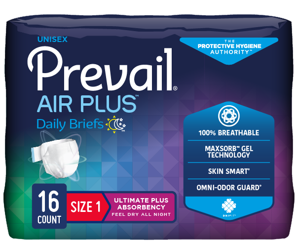 Prevail Air Plus Stretchable Daily Briefs Ultimately Plus Absorbency