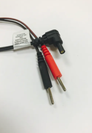 W1636 - 36" Lead Right Angle Female Socket Tens Wire (Sold As Pair With Red/Blk Pins)
