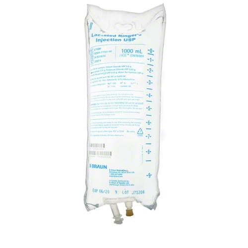 B. Braun Lactated Ringer Injection USP 1000ml - 12/box (4447582126193)