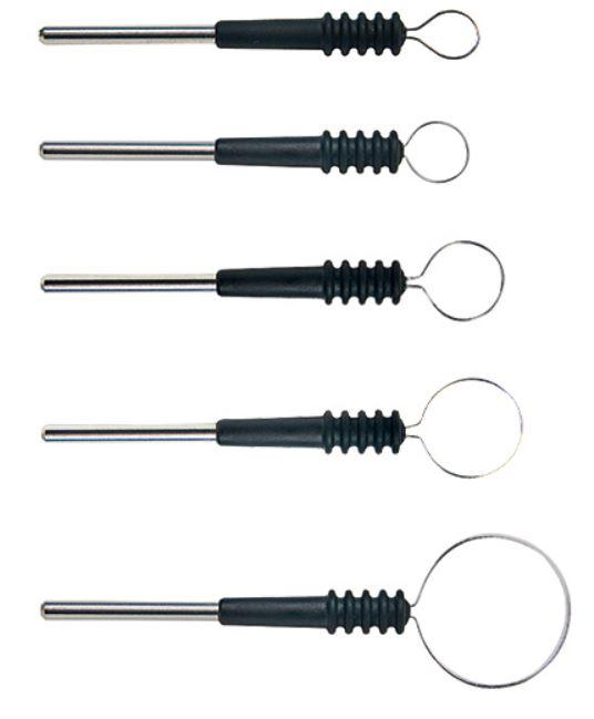 Reusable Specialty Short Tungsten Loops Electrodes, Short Shaft Loop, 0.008 wire loops