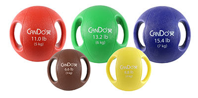 CanDo Dual-Handle Medicine Ball, 9" (23 cm) Diameter