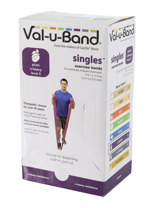 Val-u-Band Low Powder Resistance Bands, Pre-Cut Strip, 5 foot - 30/box
