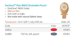 SenSura® Flex: MAXI Drainable Pouch, Without Filter, Transparent, 20/bx (4562870960241)