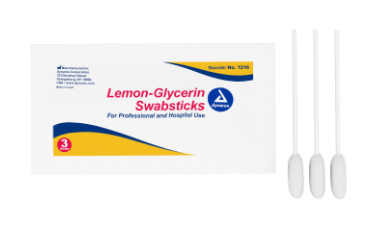 Dynarex Toothettes Lemon Glycerin Oral Swabsticks