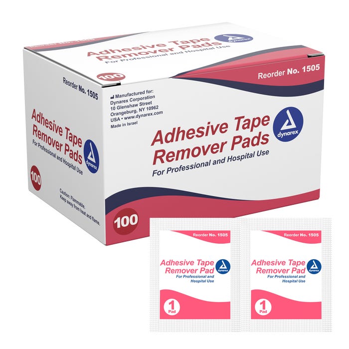 Adhesive Tape Remover Pads, 100/bx