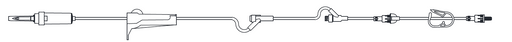 IV Admin Set, 15 Drops Per mL, 89" Length, 16 mL Priming Volume, Non-Vented, Roller Clamp, 1 Pre-Pierced Y Site,1 AMSafe Needle-Free Y Site with Pre-Attached Extension Set, Roberts Clamp, Rotating Male Luer Lock, PE Poly Pouch, 50/cs (4447600115825)