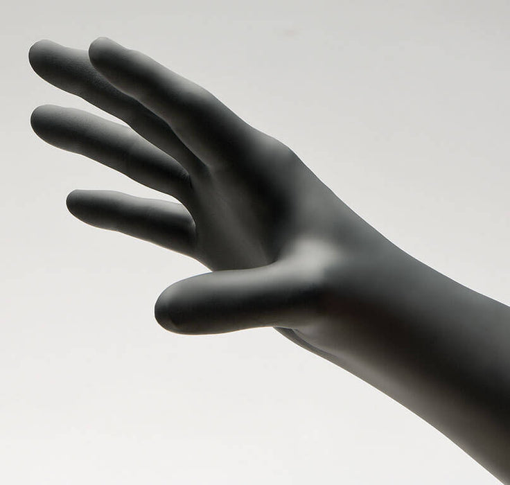 NitriDerm® Ultra Black Nitrile Exam Gloves – Series 187, 100/bx