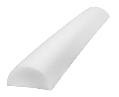 CanDo Foam Roller - White PE foam - 6" diameter (15 cm)