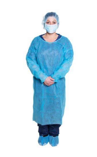 Dukal Blue Isolation Gown - 50/case