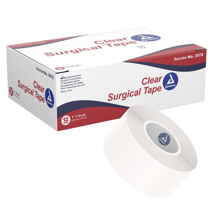 Clear Surgical Tape, 1" x 10 yds (12/bx)