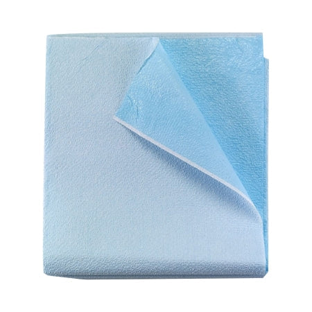 TIDI Drape Cover Stretcher Sheet, Tissue/Poly, Blue, Latex Free (LF), 100/case