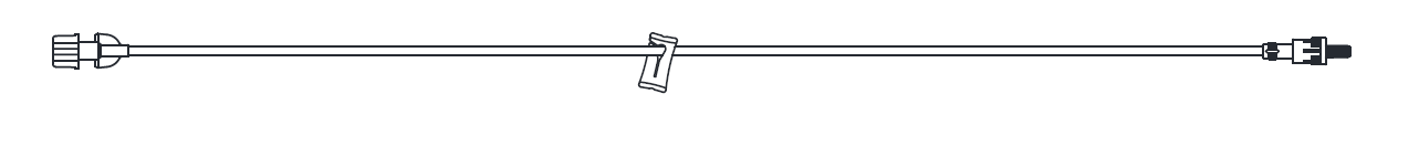 Microbore Tubing, Length 6" Female Luer Lock, 1 Slide Clamp, Rotating Male Luer Lock, Tyvek Poly Pouch, 0.1mL Priming Volume, DEHP-Free, Latex Free (LF), Sterile, 50/cs (4447599493233)