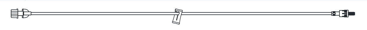 Microbore Tubing, Length 12" Female Luer Lock, 1 Slide Clamp, Rotating Male Luer Lock, Tyvek Poly Pouch, 0.2mL Priming Volume, DEHP-Free, Latex Free (LF), 50/cs (4447599591537)