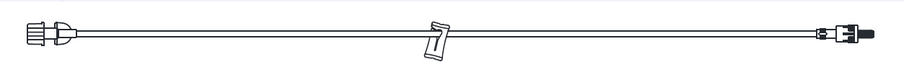 Microbore Tubing, Length 12" Female Luer Lock, 1 Slide Clamp, Rotating Male Luer Lock, Tyvek Poly Pouch, 0.2mL Priming Volume, DEHP-Free, Latex Free (LF), 50/cs (4447599591537)