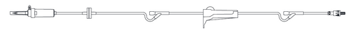 Adult Primary Piggyback IV Set, 15 Drops Per mL, 110" Length, 19.7 mL Priming Volume, Vented/Non-Vented, Back Check Valve, (2) AMSafe® Needle-Free Y Sites, 50/cs (4447606538353)