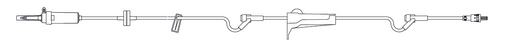 Adult Primary Piggyback IV Set, 15 Drops Per mL, 110" Length, 22 mL Priming Volume, Vented/Non-Vented, Back Check Valve, 1 Slide Clamp, 2 Pre-Pierced Y Sites, Roller Clamp, Rotating Male Luer Lock, Poly Pouch, 50/cs (4447606407281)
