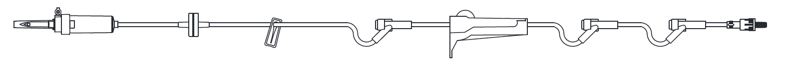 Piggyback IV Admin Set, 15 Drops Per mL, 110" Length, 22mL Priming Volume, Vented/ Non-Vented, Back Check Valve, Roller Clamp, (3) Pre-Pierced Y Sites, (1) Slide Clamp, Rotating Male Luer Lock, PE Poly Pouch, 50/cs (4447600345201)