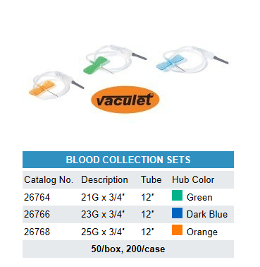 Blood Collection Set, 12" tubing, 50/bx (4422882951281)