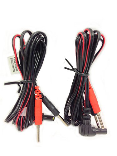 TENS Unit Lead Wire: 48 " (122cm) Safety Plug, Black/Red