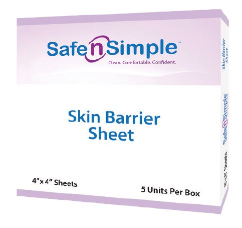 Skin Barrier Sheet, 4"x4", 5/bx