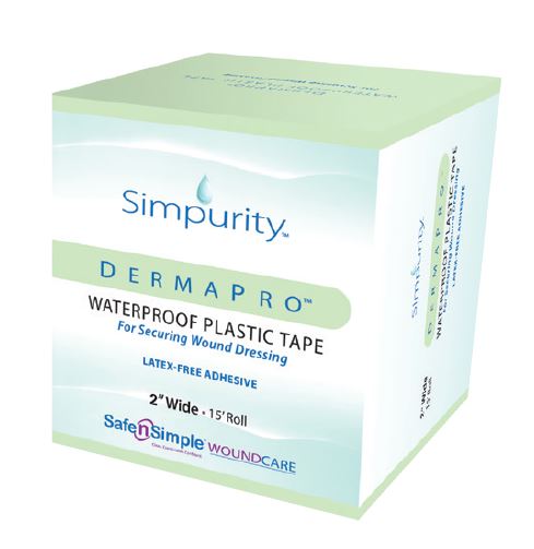 DermaPro Waterproof Plastic Tape, 2”x15'