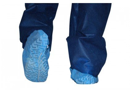 Dukal Shoe Covers, Non-Sterile, Non-Skid, Blue, 100/pkg
