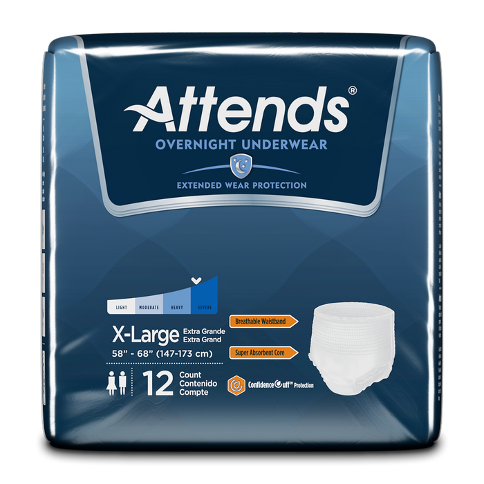 Attends Overnight Underwear with Extended Wear Protection