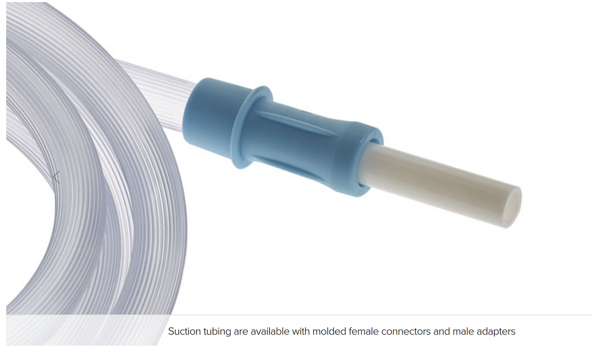 AMSure Suction Tubing with Connectors, Sterile, 1/4" x 12 ft.