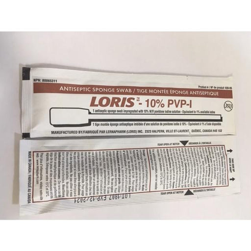 LORIS™ 10% PVP-I Swabstick with 1% Iodine, 50/bx (4447578521713)