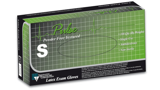 X-Small, Large - Pulse Latex Exam Glove, Non-Sterile, Powder-Free, Textured - Series 151, 100/bx, 10 bx/cs (4447586484337)