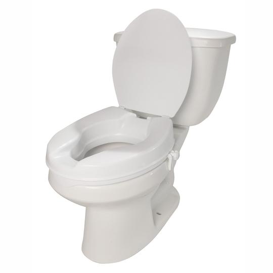 Airway 2" Raised Toilet Seat With Lid. Fits Round & Elongated Bowl